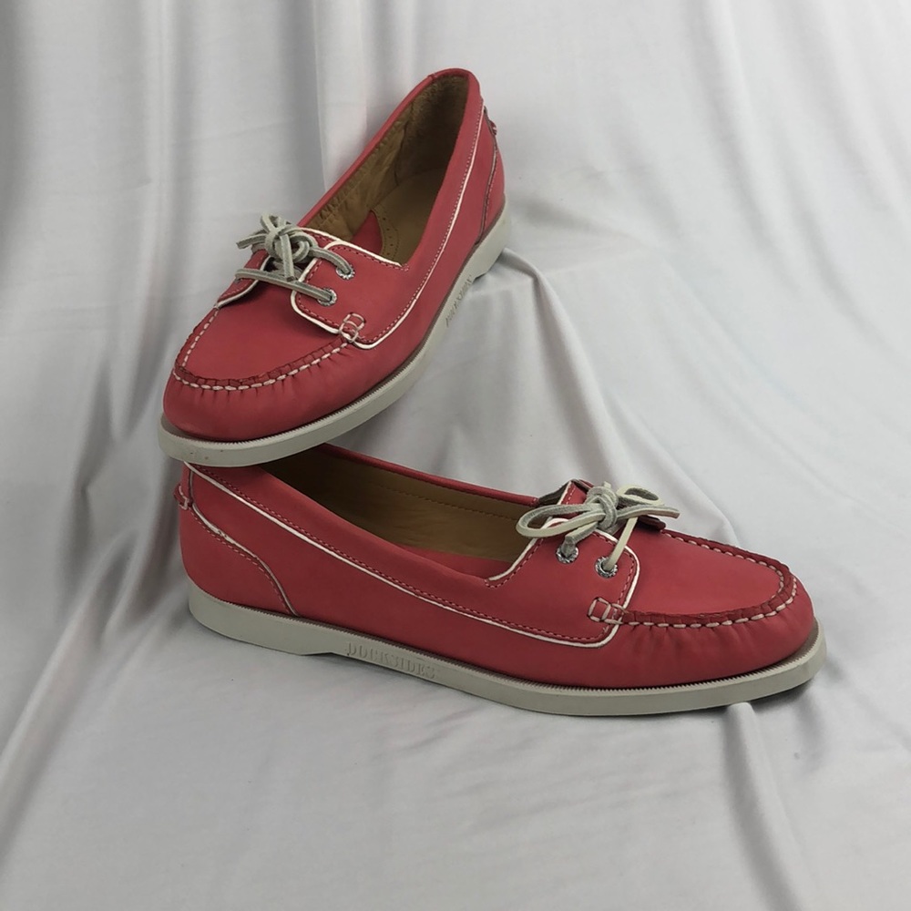 Women's Sebago Coral Leather Dockside Two Eye 11m